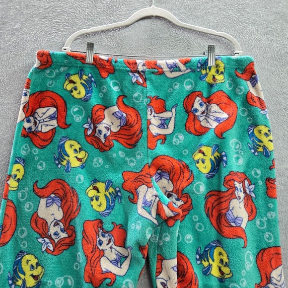 Disney‎ Women Sleepwear 2X Green Pajama Pants Jogger The Little Mermaid Ariel - Picture 7 of 11